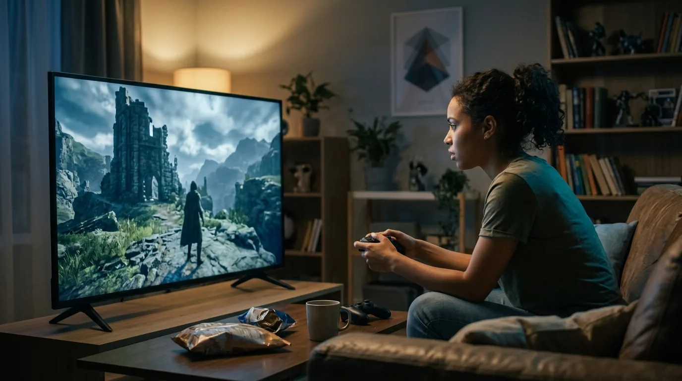 Console et jeux vidéo gagnés lors d'un jeu concours en magasin